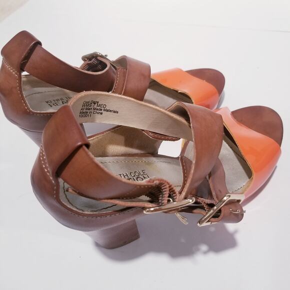 Kenneth Cole Reaction Cool Daze Colorblock Block Heels Strappy Sandals - Picture 6 of 10